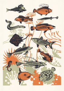 Orange Seaweed Fish, 2015 (papel de parede)