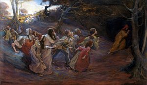 O Flautista de Hamelin (mídia mista no papel)