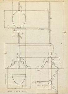 Tela de poste e castiçal de Elizabeth Curtis