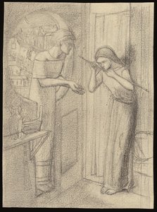Escriturário Saunders (lápis sobre papel) de Elizabeth Eleanor (1834 62) Siddal