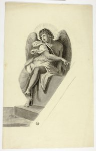 Anjo sentado junto ao túmulo de Elizabeth Murray