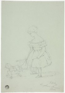 Garota com Cavalo de Brinquedo em Langham House de Elizabeth Murray