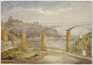 Scarborough (reto) e Sketch of House with Mother and Children (verso) de Elizabeth Murray