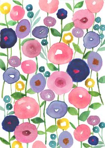 Papoilas em flor de Elizabeth Rider