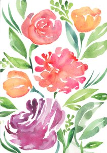 Flores silvestres, 2018 (aguarela) de Elizabeth Rider