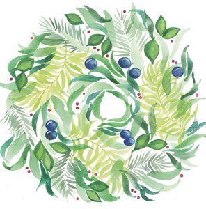 Coroa de flores, 2017 (aguarela)