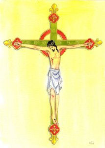 A Crucifix, 2001 (w - c no papel) de Elizabeth Wang