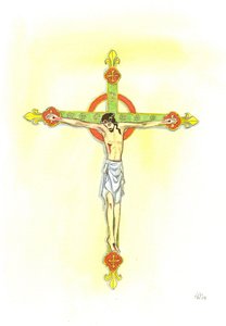 A Crucifix, 2001 (w - c no papel) de Elizabeth Wang