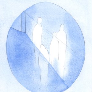 Todo o bem que vejo e sinto nas pessoas que conheço é um presente de Deus; todo bom ato ou gesto vem Dele, 2000 (w - c no papel) de Elizabeth Wang
