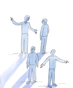 À medida que cada um de nós se move em direção ao Céu - pela graça de Deus - ou ao Inferno, 2004 (w - c no papel) de Elizabeth Wang