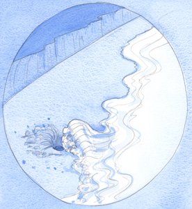 Como quando um buraco é escavado na areia, a onda do oceano se derrama, assim a vida Divina se derrama em uma alma que, por amar, é "esvaziada" para recebê-la de Elizabeth Wang
