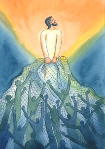 Na Missa, como um pescador, Jesus atrai para o Seu Reino aqueles que O amam de Elizabeth Wang