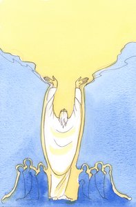 Porque Jesus Cristo é Deus e também homem, e está presente entre nós na missa de 2003 (w - c no papel) de Elizabeth Wang