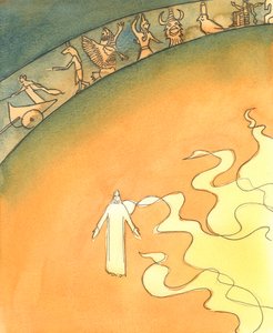 Cristo é verdadeiramente Deus e homem, 2003 (w - c no papel) de Elizabeth Wang