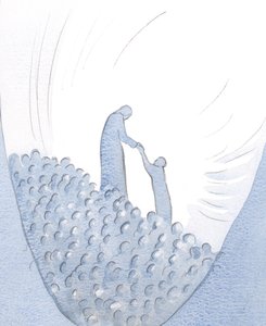 Cristo me levantou, para me juntar à sua oferta de louvor perante o Pai, 2000 (w - c no papel) de Elizabeth Wang