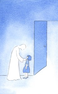 Cristo, como um irmão mais velho ou amigo, se alegra em nossos esforços para estar pronto para a celebração da missa de 2002 (w - c no papel) de Elizabeth Wang