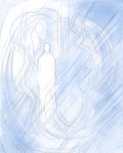 Cristo, nosso Deus, está no céu agora em sua pureza e poder, 2000 (w - c no papel) de Elizabeth Wang