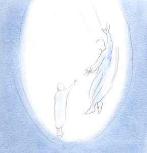 Cristo me mostrou que temos trabalho a fazer: um verdadeiro trabalho de louvor., 2000 (w - c no papel) de Elizabeth Wang