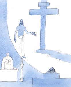 Cristo falou comigo na Consagração, quando Seu Precioso Sangue estava no altar, 2004 (w - c no papel) de Elizabeth Wang