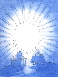 Cristo une seus amigos na terra na &39;Comunhão dos Santos&39;. Cada oração oferecida por meio de Cristo toca ou ajuda outras almas, 2003 (w - c no papel) de Elizabeth Wang