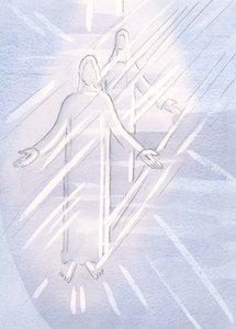 A Santa Mãe de Cristo testemunhou Seus sofrimentos; e todo o seu querido corpo, agora ferido, tinha saído de sua carne, 2000 (w - c no papel) de Elizabeth Wang