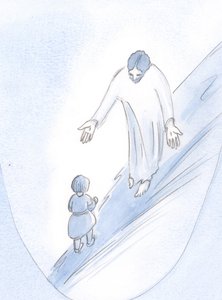 Passos difíceis: aprender a andar, aprender a seguir a Cristo, 2001 (w - c no papel) de Elizabeth Wang