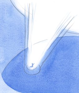 Cada ato de fé em Deus (como quando oramos o credo, sinceramente) é como um grito de esperança e determinação de um mundo escuro, 2001 (w - c no papel) de Elizabeth Wang