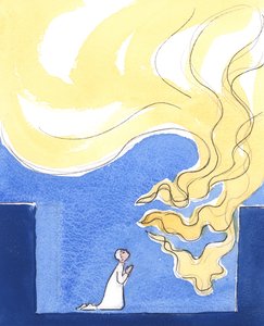 Deus é puro como o fogo, 2003 (w - c no papel) de Elizabeth Wang