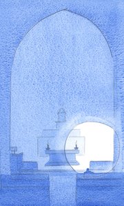 Deus &39;é&39; nossa salvação. Se permanecermos &39;encerrados&39; em Sua vida e vivermos em união fecunda, até a morte, entraremos em Sua glória, 2002 (w - c no papel) de Elizabeth Wang