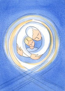 Deus Pai ama cada um de nós com um amor apaixonado e nos mantém em seu terno abraço, 2002 (w - c no papel)