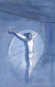 Ele disse: "Isso é o quanto eu te amo", e mostrou o que ele passou para salvar minha vida, como um prisioneiro capturado e torturado em uma guerra., 2001 (w - c no papel) de Elizabeth Wang