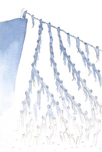 Ele me mostrou como uma simples oração nossa pode uni-Lo aos outros. Ele os toca por Sua graça, e assim ajuda todos os seus entes queridos., 2001 (w - c no papel) de Elizabeth Wang