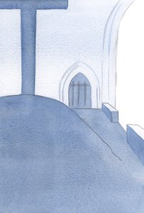 Dor, humilhação e desamparo foram os piores sofrimentos de Cristo; quão poucos suportam tais sofrimentos por Sua causa., 2001 (w - c no papel) de Elizabeth Wang