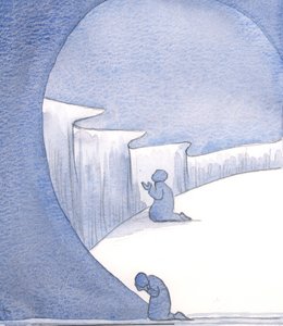 Lembro-me de ser conduzido a um &39;precipício&39; dentro da alma, e ser convidado por Deus a se lançar ao nada em oração, em Sua vida, sem o suporte de conceitos, imagens ou palavras, 2000 (w - c no papel) de Elizabeth Wang