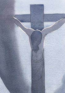 Eu vi Jesus, crucificado e ensanguentado, cabeça inclinada em tormento. Foi para lá que o amor O trouxe, 2000 (w - c no papel)