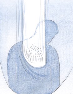 Vi que todos os que estão abrigados em meu coração estão imersos no amor e na graça de Cristo, pela união da alma com Ele., 2000 (w - c no papel) de Elizabeth Wang