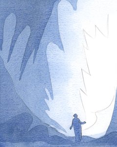 Tive um vislumbre, pelo conhecimento, das profundezas da Santíssima Trindade, 2000 (w - c no papel) de Elizabeth Wang