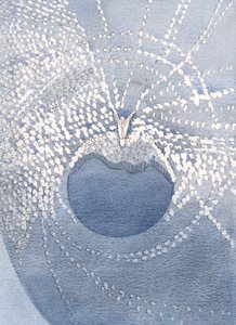 Tive um vislumbre da altura e profundidade da glória de Deus. O céu e a terra são um, em adoração alegre, por meio de Cristo, 2000 (w - c no papel) de Elizabeth Wang