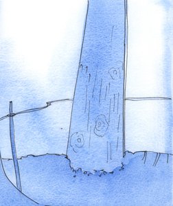 Se eu ficar sempre ao pé da cruz, lembrarei que todas as graças de que agora desfruto foram ganhas através do tormento solitário de Cristo no Calvário, 2003 (w - c no papel) de Elizabeth Wang