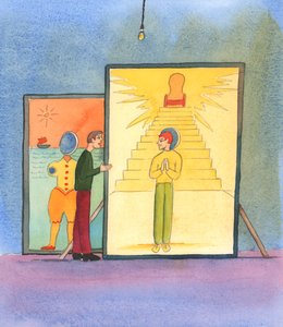Se quisermos nos ajudar a pensar sobre nossa prontidão para o Céu, podemos fazer o que Cristo pede e imaginar-nos ao pé dos degraus que conduzem ao trono do Pai no Céu - de Elizabeth Wang