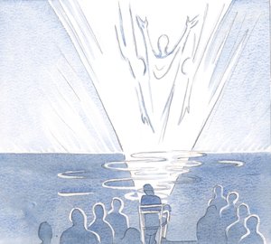 Na Comunhão, às vezes Deus é adorado em &39;desconhecimento&39;, 2000 (w - c no papel) de Elizabeth Wang