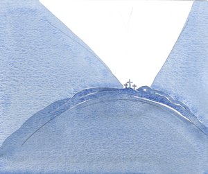 Em Sua humildade, Cristo nosso Senhor e Deus foi sepultado na terra que veio à existência por Ele, 2000 (w - c no papel) de Elizabeth Wang