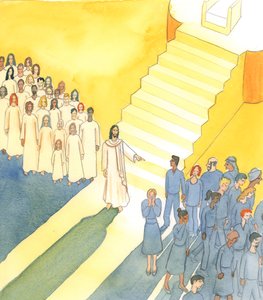 É essencial que amemos a Deus e amemos ao próximo, 2004 (w - c no papel) de Elizabeth Wang