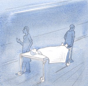 Foi um vislumbre da verdadeira liberdade, que alguém poderia estar fraco e mal vestido, mas contente em aceitar a Vontade de Cristo, 2000 (w - c no papel) de Elizabeth Wang