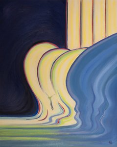 Foi o amor que levou Cristo a descer até nós em carne frágil, nascido de mulher, 2001 (óleo a bordo) de Elizabeth Wang