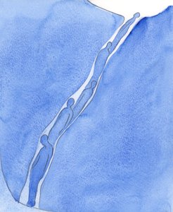 Muitos estágios de purificação são necessários para fazer uma alma pecaminosa adequada para o Céu, capaz de suportar a luz do Céu, 2002 (w - c no papel) de Elizabeth Wang