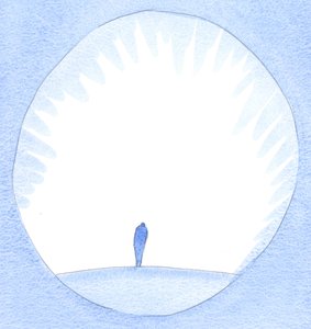 Aquele que ora a Deus enquanto em estado de graça é purificado por cada momento de adoração, 2002 (w - c no papel) de Elizabeth Wang