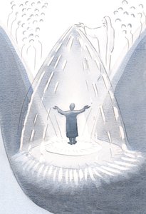Nossa Santa Mãe Maria espalha a graça como a chuva, assim que pedimos a ajuda de Deus. Através dela, somos regados com bênçãos, 2000 (w - c no papel) de Elizabeth Wang