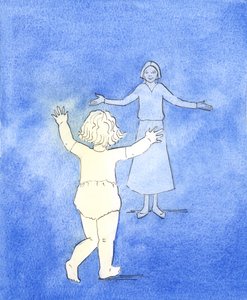 Nossa determinação de caminhar para Cristo, mesmo nas dificuldades, é como a determinação de uma criança que luta com sua mãe, mesmo quando ela só pode andar. A persistência faz parte da jornada de Elizabeth Wang