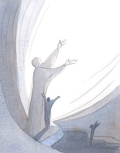 Oração com Cristo é gloriosa e eficaz, mas sem Ele é como clamar às trevas, 2001 (w - c no papel) de Elizabeth Wang